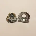 Flange Nut Serrated Steel 8-32 Zinc Clear