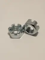 Slotted Nut Grade 2 1 1/2-6 Zinc Clear