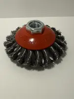 Conical Wire Wheel 4X5/8-11 Wire Diameter .020
